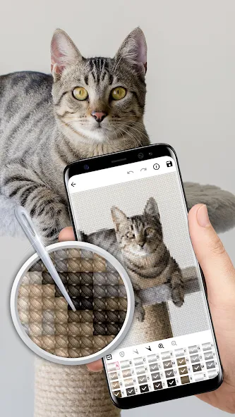 Cross Stitch Joy (Кроссстич радость) [МОД: Деньги, Монеты и Меню MOD] Screenshot 3