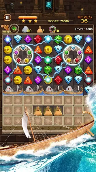 Jewel Ancient Pyramid Treasure [МОД: Деньги, Монеты и Меню MOD] Screenshot 3