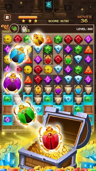 Jewel Ancient Pyramid Treasure [МОД: Деньги, Монеты и Меню MOD] Screenshot 5