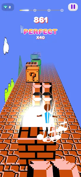 Melody Run - Cute Popcat Music (Мелодия Ран) [МОД: Деньги, Монеты и Меню MOD] Screenshot 5