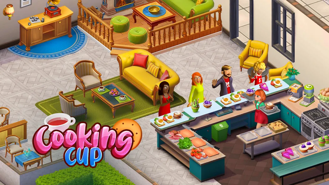 Cooking Cup: Fun Cafe Games (Кукинг Кап) [МОД: Много монет, Открытые уровни и Мега MOD] Screenshot 1
