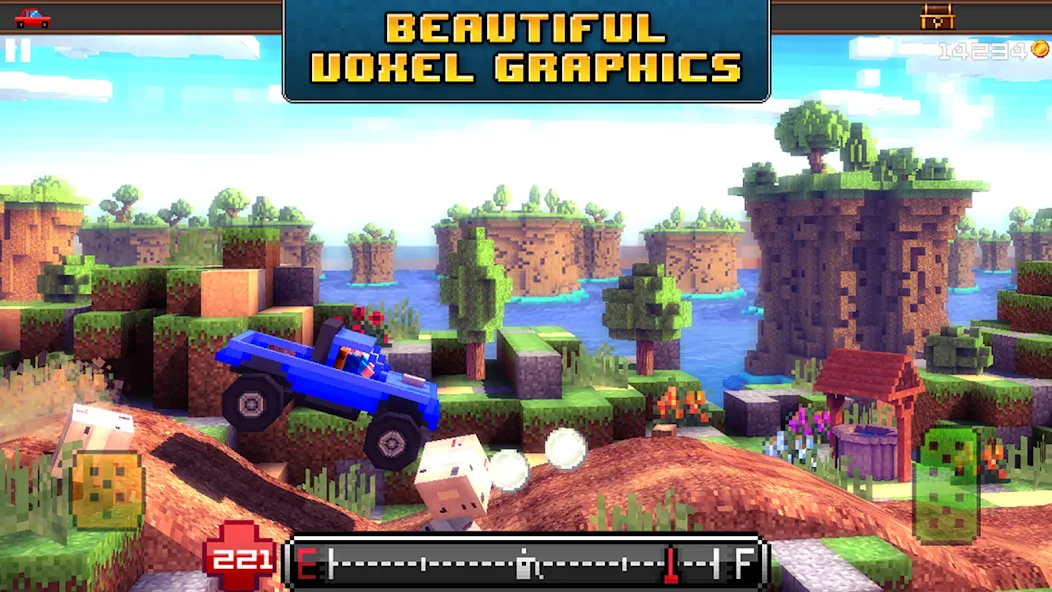 Blocky Roads (Блоки Роадс) [МОД: Бесконечные деньги, Монеты и Мега MOD] Screenshot 4