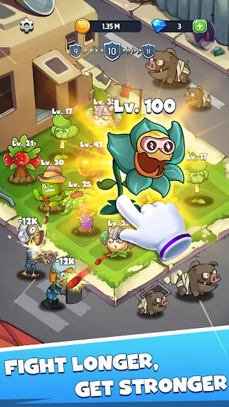 Merge Plants – Monster Defense (Мерж Плантс) [МОД: Деньги, Монеты и Меню MOD] Screenshot 4