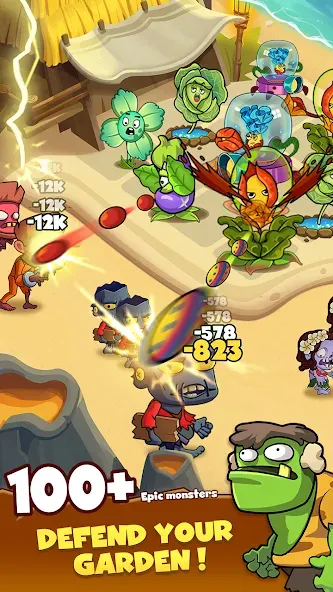 Zombie Defense - Plants War (Зомби Дефенс) [МОД: Меню, Бесконечные монеты и Открытые уровни] Screenshot 2