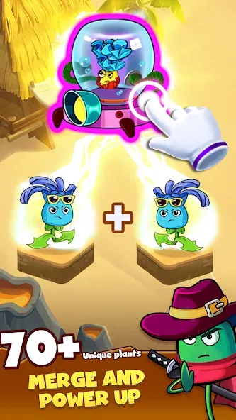 Zombie Defense - Plants War (Зомби Дефенс) [МОД: Меню, Бесконечные монеты и Открытые уровни] Screenshot 3