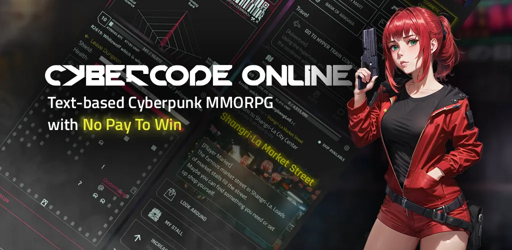 CyberCode Online -Text MMORPG (СайберКод Онлайн) [МОД: Много денег, Монет и Все открыто] Screenshot 1