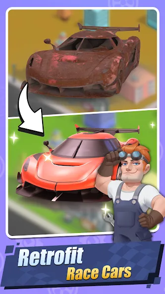 Car Fix Inc - Mechanic Garage (Кар Фикс Инк) [МОД: Меню, Бесконечные монеты и Открытые уровни] Screenshot 3