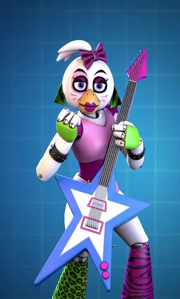 Glamrock Chica Workshop Glitch (Гламрок Чика Мастерская Глитч) [МОД: Бесконечные деньги, Монеты и Мега MOD] Screenshot 3