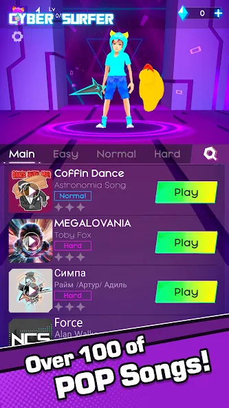 Cyber Surfer (Сайбер Серфер) [МОД: Много денег, Монет и Все открыто] Screenshot 1