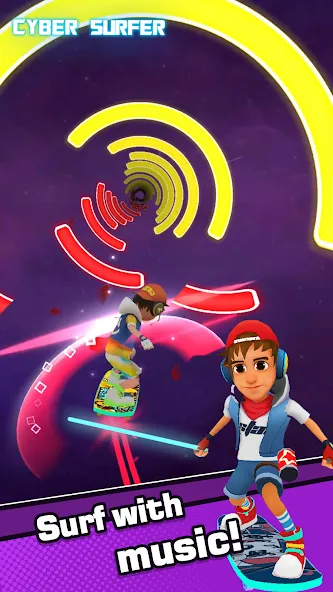 Cyber Surfer (Сайбер Серфер) [МОД: Много денег, Монет и Все открыто] Screenshot 2