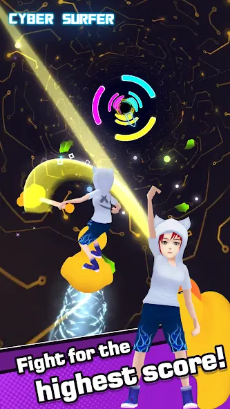 Cyber Surfer (Сайбер Серфер) [МОД: Много денег, Монет и Все открыто] Screenshot 4