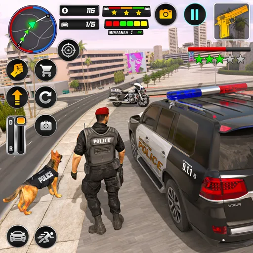 Police Car Chase Car Games [МОД: Много денег, Монет и Все открыто] Screenshot 1