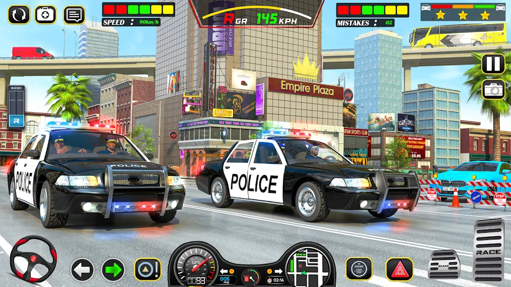 Police Car Chase Car Games [МОД: Много денег, Монет и Все открыто] Screenshot 3