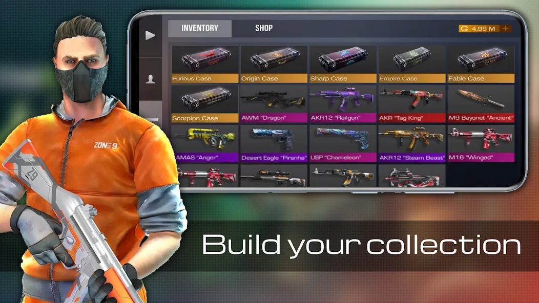 Case guns Simulator Standoff 2 [МОД: Все открыто, Дополнительные деньги и Меню MOD] Screenshot 3