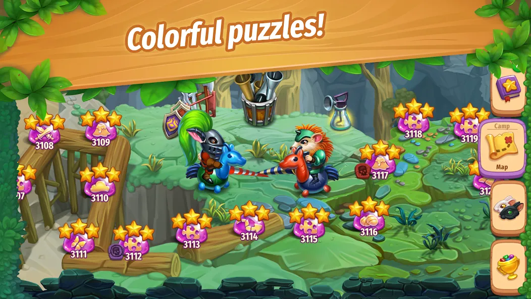 Strongblade: Match 3 Game (Стронгблейд) [МОД: Меню, Бесконечные монеты и Открытые уровни] Screenshot 4