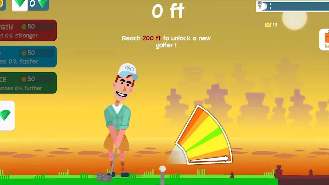 Golf Orbit: Oneshot Golf Games [МОД: Меню, Бесконечные монеты и Открытые уровни] Screenshot 1