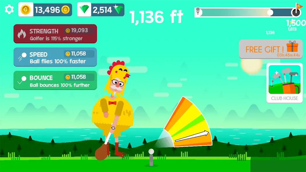 Golf Orbit: Oneshot Golf Games [МОД: Меню, Бесконечные монеты и Открытые уровни] Screenshot 4