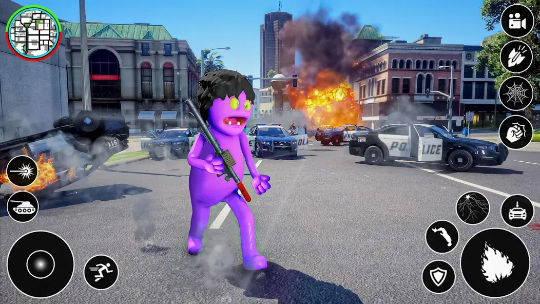 Blue Hero Gangster City Mafia [МОД: Бесконечные деньги, Монеты и Мега MOD] Screenshot 3