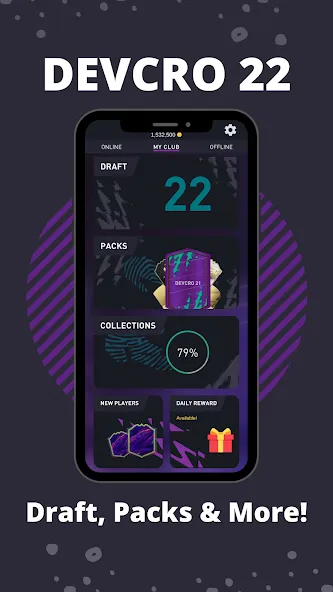 DEVCRO 22 - Draft, Packs (ДЕВКРО ФУТ 22) [МОД: Все открыто, Дополнительные деньги и Меню MOD] Screenshot 1
