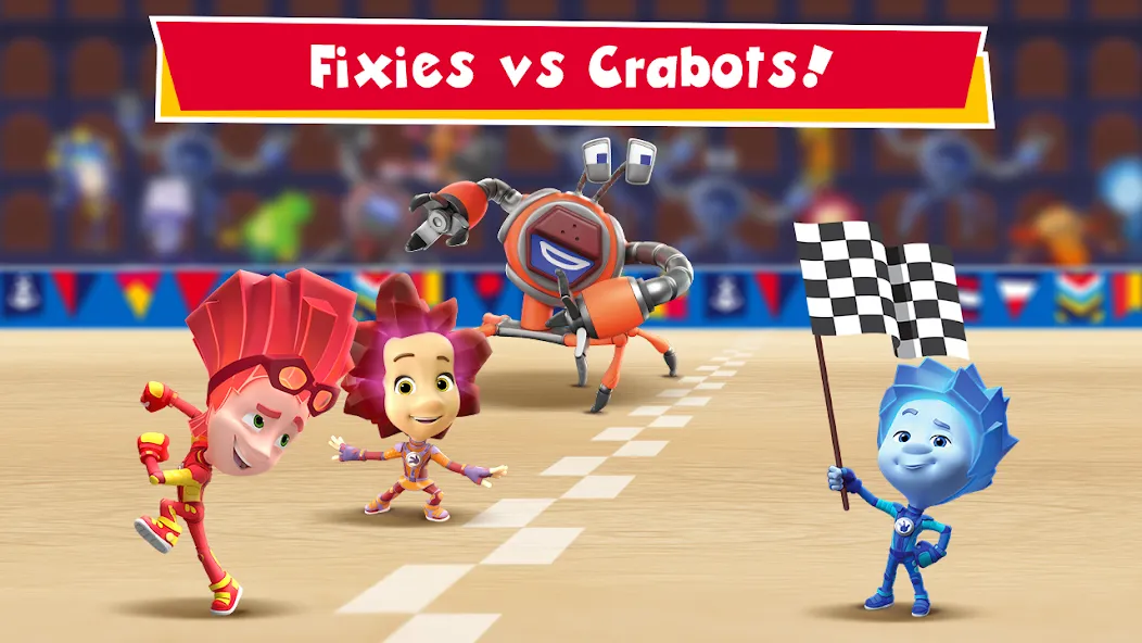 Fixies vs Crabots: Cool Game! [МОД: Все открыто, Дополнительные деньги и Меню MOD] Screenshot 1