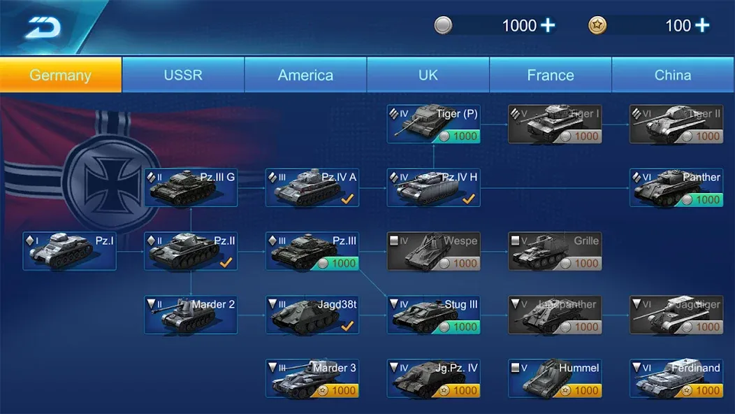 Ace Tank [МОД: Все открыто, Дополнительные деньги и Меню MOD] Screenshot 3