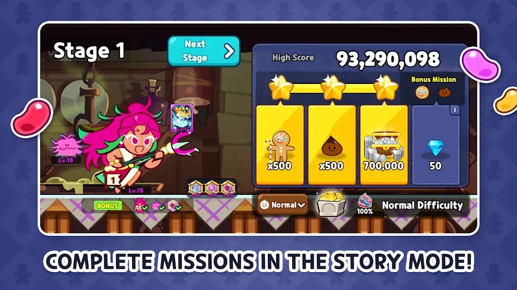 CookieRun: OvenBreak (Куки Ран) [МОД: Много монет, Открытые уровни и Мега MOD] Screenshot 3