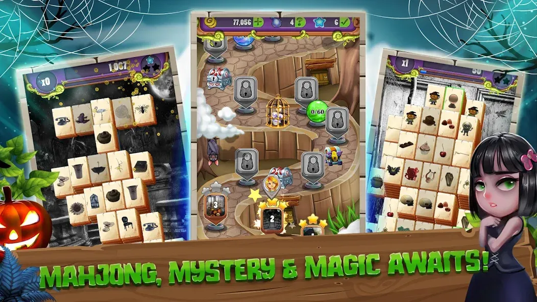Mahjong: Secret Mansion (Маджонг) [МОД: Много монет, Открытые уровни и Мега MOD] Screenshot 1