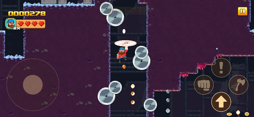 Timberman The Big Adventure (Тимбермен Большое Приключение) [МОД: Много монет, Открытые уровни и Мега MOD] Screenshot 1