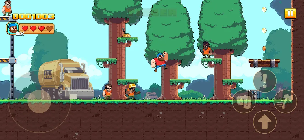 Timberman The Big Adventure (Тимбермен Большое Приключение) [МОД: Много монет, Открытые уровни и Мега MOD] Screenshot 2