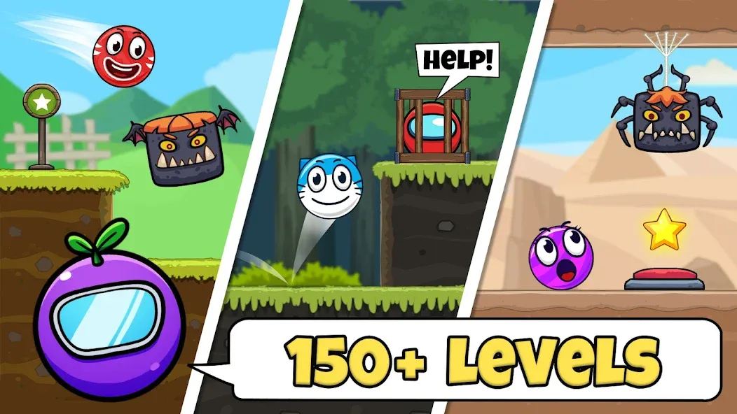 Red Ball Roller (Ред Болл Роллер) [МОД: Деньги, Монеты и Меню MOD] Screenshot 2
