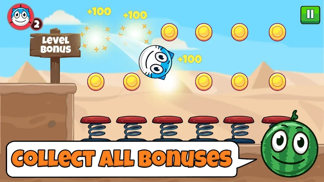 Red Ball Roller (Ред Болл Роллер) [МОД: Деньги, Монеты и Меню MOD] Screenshot 5