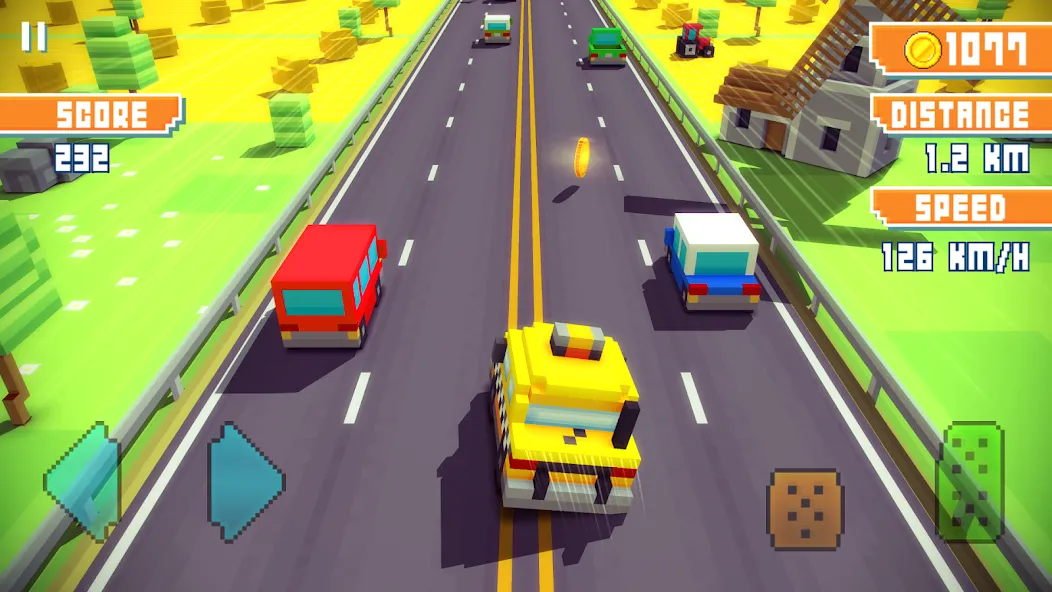 Blocky Highway: Traffic Racing (Блоки Хайвей) [МОД: Все открыто, Дополнительные деньги и Меню MOD] Screenshot 5