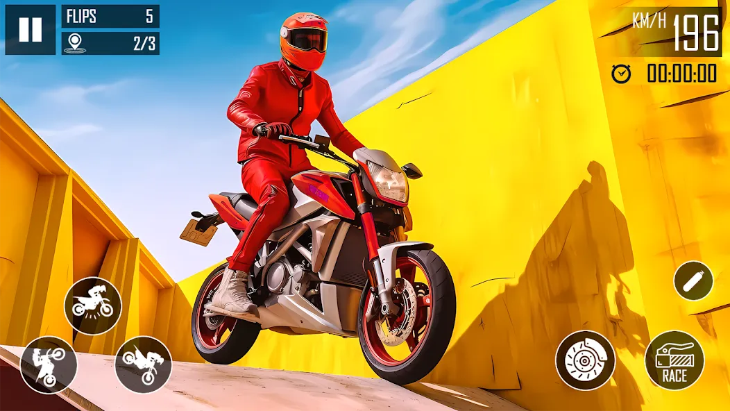 Ultimate Bike Stunt: Bike Game (Ультимейт Байк Стант) [МОД: Бесконечные деньги, Монеты и Мега MOD] Screenshot 3