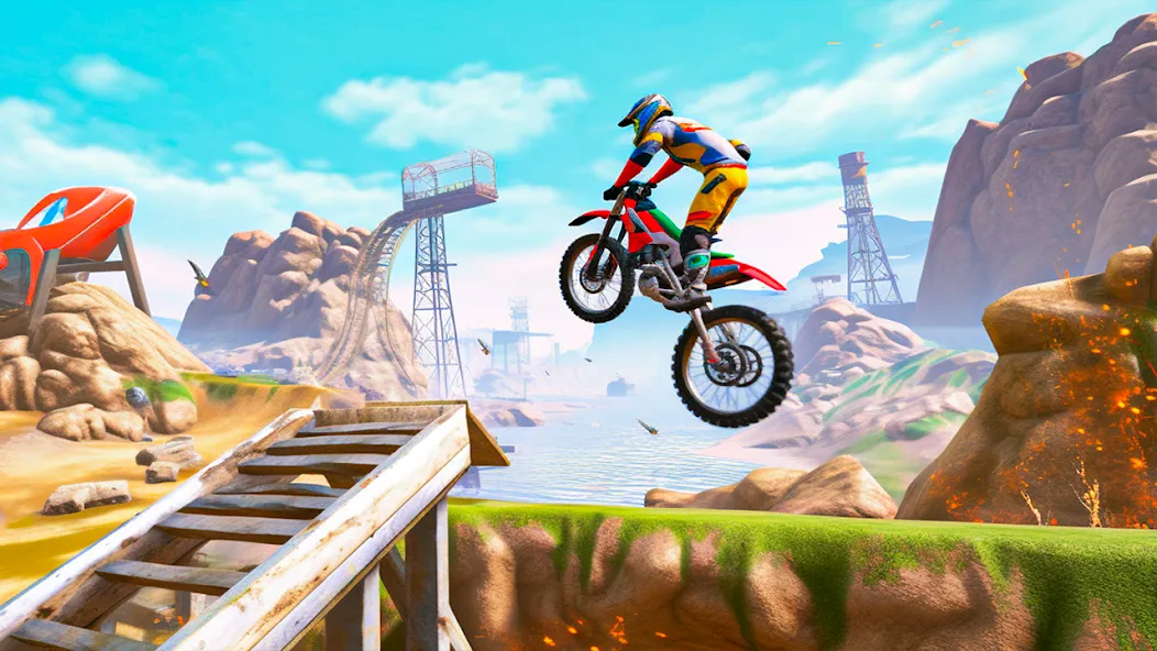 Ultimate Bike Stunt: Bike Game (Ультимейт Байк Стант) [МОД: Бесконечные деньги, Монеты и Мега MOD] Screenshot 4
