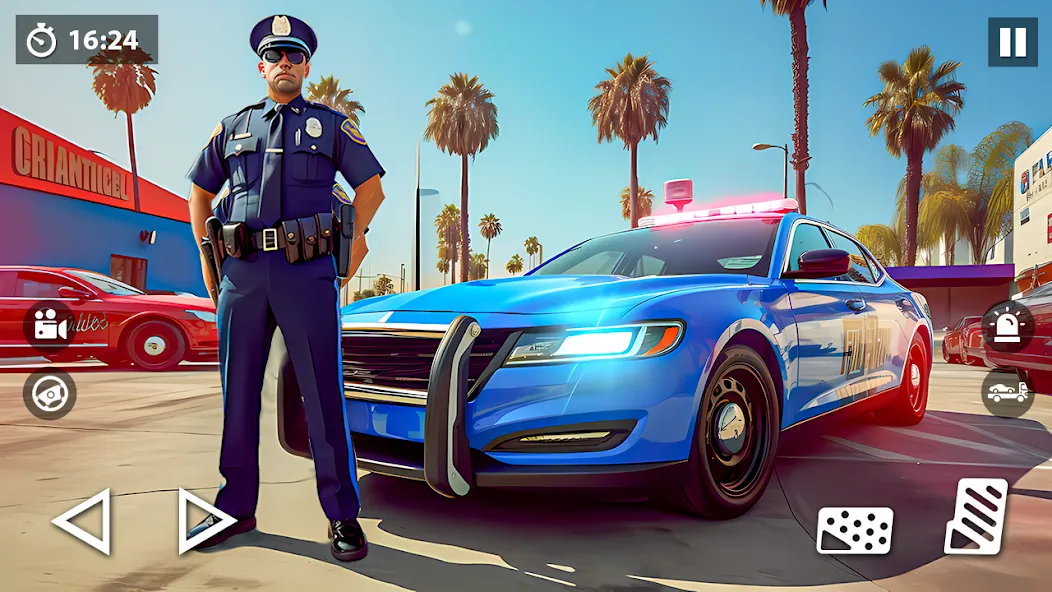 US Police Car Transporter Game (Полицейский транспорт игры) [МОД: Много монет, Открытые уровни и Мега MOD] Screenshot 1