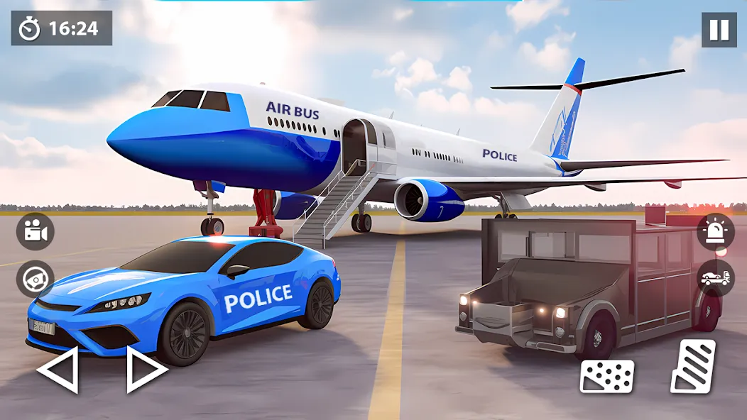 US Police Car Transporter Game (Полицейский транспорт игры) [МОД: Много монет, Открытые уровни и Мега MOD] Screenshot 2