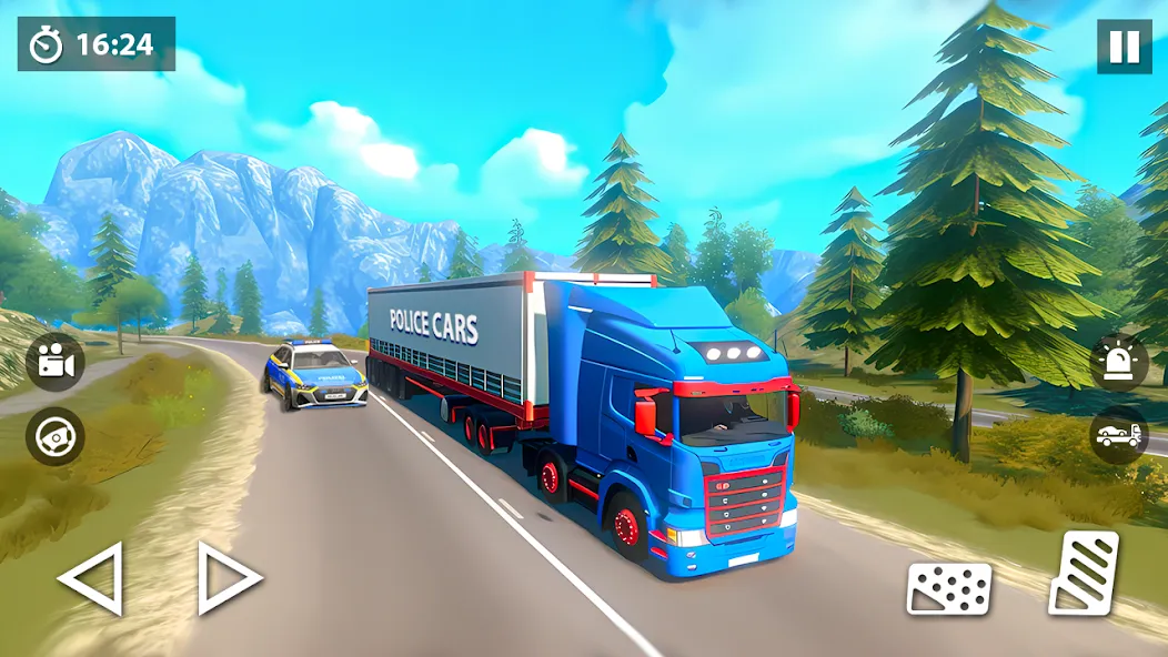 US Police Car Transporter Game (Полицейский транспорт игры) [МОД: Много монет, Открытые уровни и Мега MOD] Screenshot 4