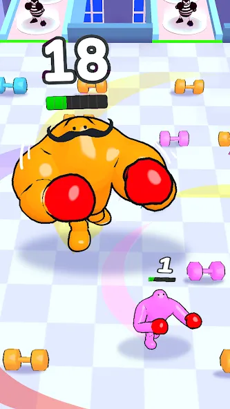 Punchy Race: Run & Fight Game (Панчи Рейс) [МОД: Много монет, Открытые уровни и Мега MOD] Screenshot 2