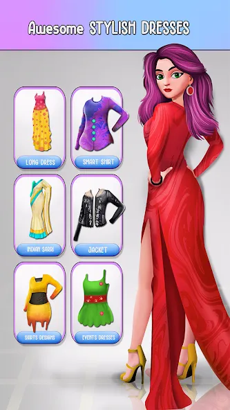 Fashion Stylist Makeup Dressup [МОД: Много монет, Открытые уровни и Мега MOD] Screenshot 2