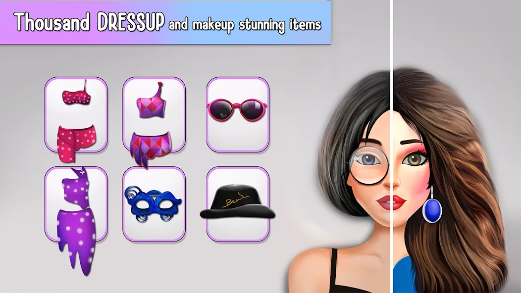 Fashion Stylist Makeup Dressup [МОД: Много монет, Открытые уровни и Мега MOD] Screenshot 4