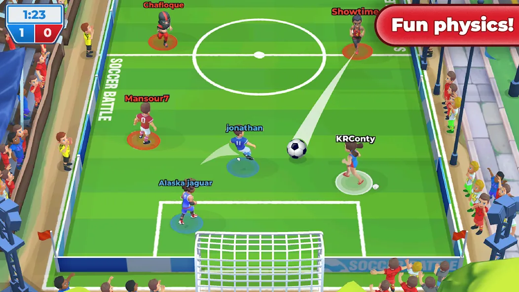 Soccer Battle -  PvP Football [МОД: Много монет, Открытые уровни и Мега MOD] Screenshot 2
