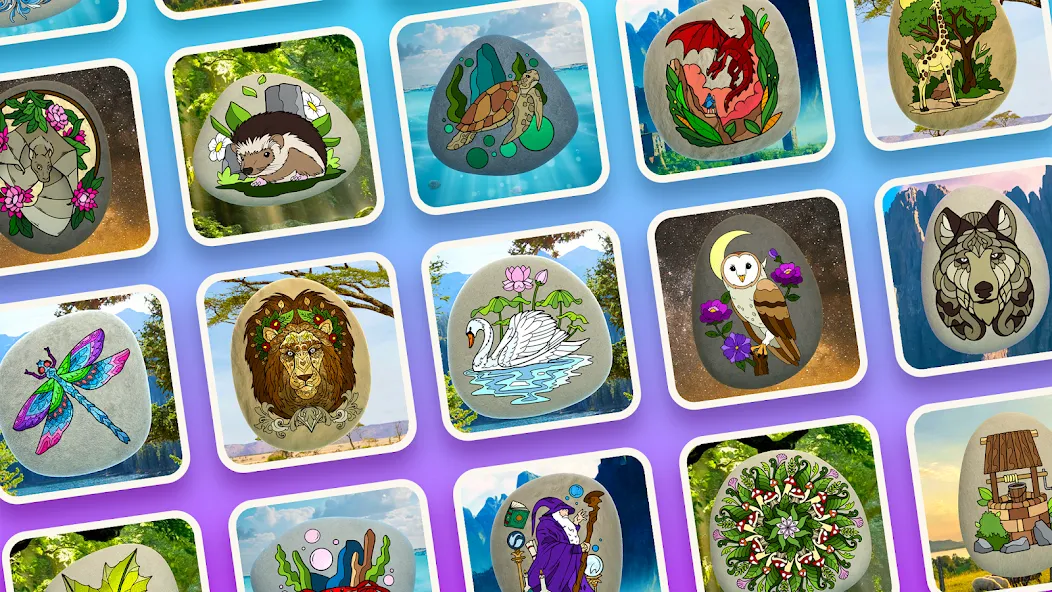 Rock Art - 3D Color by Number (Рок Арт) [МОД: Меню, Бесконечные монеты и Открытые уровни] Screenshot 1