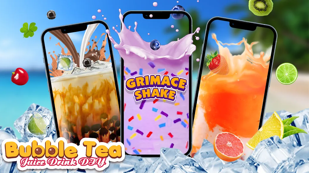 Boba Grimaces Shake Bubble Tea (Бабл) [МОД: Меню, Бесконечные монеты и Открытые уровни] Screenshot 1