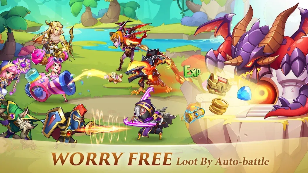 Idle Heroes (Айдел Хироес) [МОД: Деньги, Монеты и Меню MOD] Screenshot 3