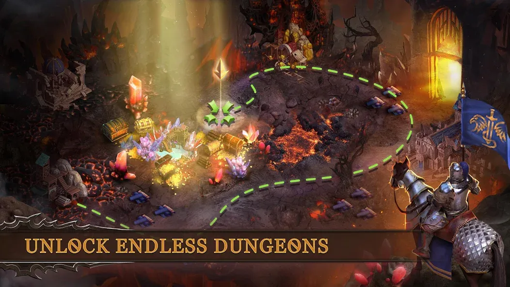 Dungeon & Heroes: 3D RPG [МОД: Меню, Бесконечные монеты и Открытые уровни] Screenshot 4