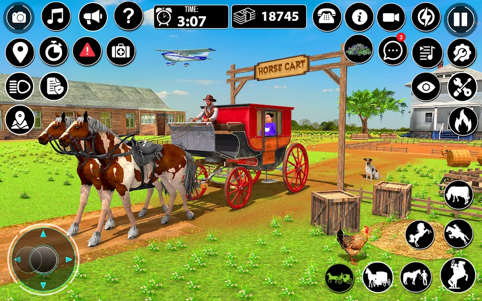 Horse Cart Taxi Transport Game [МОД: Много монет, Открытые уровни и Мега MOD] Screenshot 4