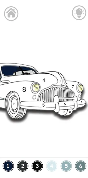Cars Color By Number (Цветные машины по номерам) [МОД: Меню, Бесконечные монеты и Открытые уровни] Screenshot 3