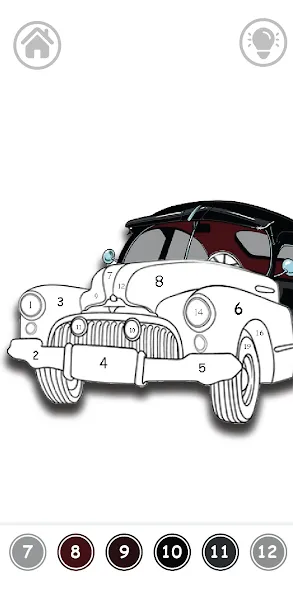 Cars Color By Number (Цветные машины по номерам) [МОД: Меню, Бесконечные монеты и Открытые уровни] Screenshot 5