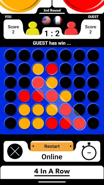 4 In A Row Board Game [МОД: Меню, Бесконечные монеты и Открытые уровни] Screenshot 1