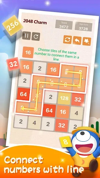 Number Charm: Slide Puzzle (Две тысячи сорок восемь) [МОД: Бесконечные деньги, Монеты и Мега MOD] Screenshot 3